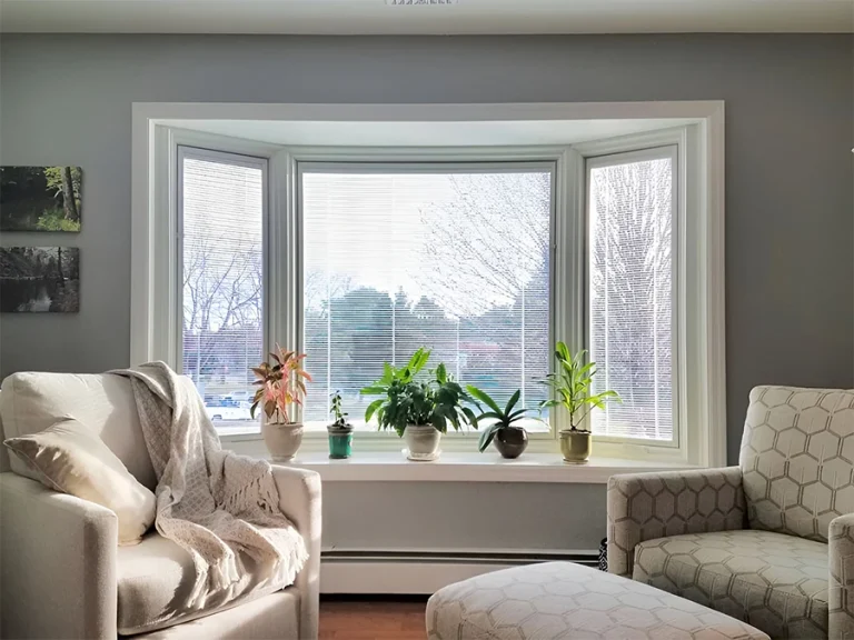 Bow Window to Bay Window with Built-In Blinds