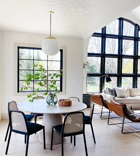 Black Replacement Windows Welcome Light Into Remodeled Home